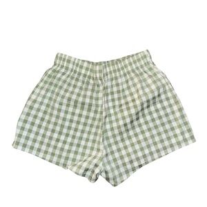 Green plaid shorts